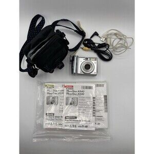 Canon PowerShot A540 6MP Digital Camera 4x Zoom Tested Bundle